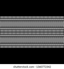 Art seamless pattern. Color - black and white. Simple design. Vector geometric background. Can be used for social media, posters, email, print, ads designs.