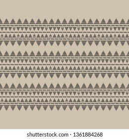 Art seamless pattern. Color - brown. Vector geometric background. Ethnic print. Boho. Traditional ornament. Folk motif. Can be used for social media, posters, email, print, ads designs.