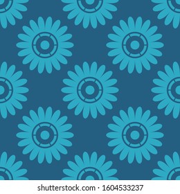 Art seamless pattern. Decorative flowers. Vector geometric background. Can be used for social media, posters, email, print, ads designs.