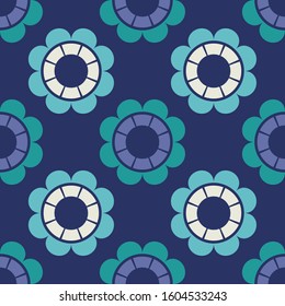 Art seamless pattern. Decorative flowers. Vector geometric background. Can be used for social media, posters, email, print, ads designs.