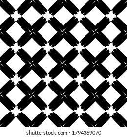 El arte es un patrón impecable. Diseño étnico blanco y negro. Motivo popular. Fondo geométrico vectorial. Se puede usar para medios sociales, afiches, correo electrónico, impresos, diseños de anuncios.