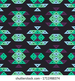 Art seamless pattern. Ethnic design. Folk motif. Vector geometric background. Can be used for social media, posters, email, print, ads designs.