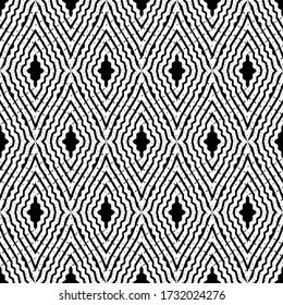 Art seamless pattern. Ethnic design. Folk motif. Vector geometric background. Can be used for social media, posters, email, print, ads designs.