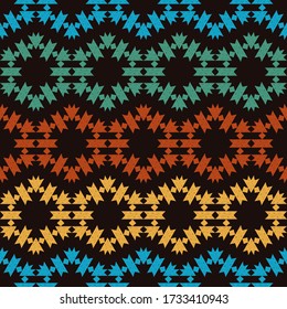 Art seamless pattern. Ethnic design. Folk motif. Vector geometric background. Can be used for social media, posters, email, print, ads designs.