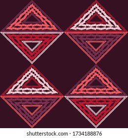 Art seamless pattern. Ethnic design. Folk motif. Vector geometric background. Can be used for social media, posters, email, print, ads designs.