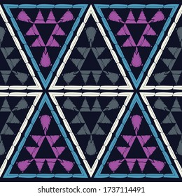 El arte es un patrón impecable. Diseño étnico. Motivo popular. Fondo geométrico vectorial. Se puede usar para medios sociales, afiches, correo electrónico, impresos, diseños de anuncios.