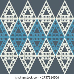 Art seamless pattern. Ethnic design. Folk motif. Vector geometric background. Can be used for social media, posters, email, print, ads designs.
