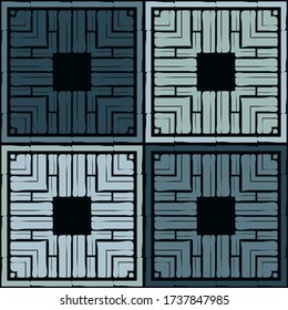 Art seamless pattern. Ethnic design. Grey, white, black. Folk motif. Vector geometric background. Can be used for social media, posters, email, print, ads designs.