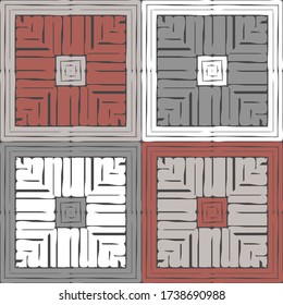 El arte es un patrón impecable. Diseño étnico. Motivo popular. Fondo geométrico vectorial. Se puede usar para medios sociales, afiches, correo electrónico, impresos, diseños de anuncios.