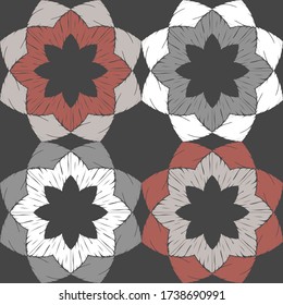 Art seamless pattern. Ethnic design. Folk motif. Vector geometric background. Can be used for social media, posters, email, print, ads designs.