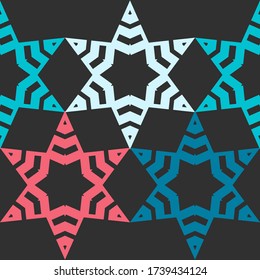 Art seamless pattern. Ethnic design. Folk motif. Vector geometric background. Can be used for social media, posters, email, print, ads designs.