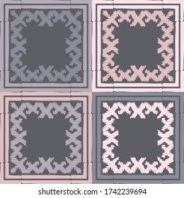 Art seamless pattern. Ethnic design. Folk motif. Vector geometric background. Can be used for social media, posters, email, print, ads designs.