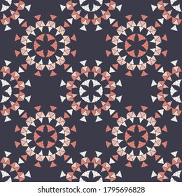 Art seamless pattern. Ethnic design. Folk motif. Vector geometric background. Can be used for social media, posters, email, print, ads designs.