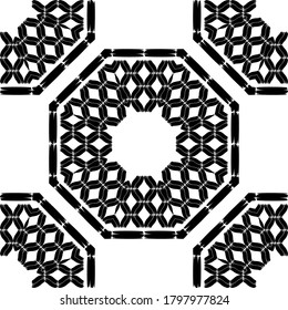 El arte es un patrón impecable. Diseño étnico. Motivo popular. Fondo geométrico vectorial. Se puede usar para medios sociales, afiches, correo electrónico, impresos, diseños de anuncios.