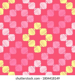 El arte es un patrón impecable. Diseño étnico. Motivo popular. Fondo geométrico vectorial. Se puede usar para medios sociales, afiches, correo electrónico, impresos, diseños de anuncios.