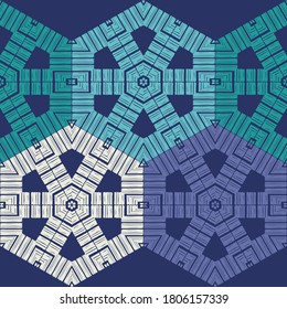 El arte es un patrón impecable. Diseño étnico. Motivo popular. Fondo geométrico vectorial. Se puede usar para medios sociales, afiches, correo electrónico, impresos, diseños de anuncios.