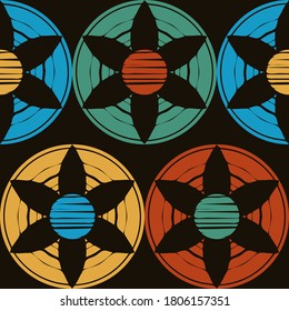 Art seamless pattern. Ethnic design. Folk motif. Vector geometric background. Can be used for social media, posters, email, print, ads designs.