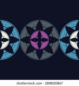 El arte es un patrón impecable. Diseño étnico. Motivo popular. Fondo geométrico vectorial. Se puede usar para medios sociales, afiches, correo electrónico, impresos, diseños de anuncios.