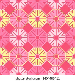 Art seamless pattern. Ethnic figures. Multicolored. Simple design. Vector geometric background. Can be used for social media, posters, email, print, ads designs.