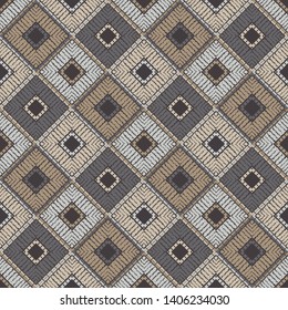 Art seamless pattern. Ethnic figures. Multicolored. Vector geometric background. Can be used for social media, posters, email, print, ads designs.
