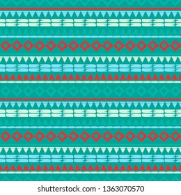 Art seamless pattern. Ethnic print. Boho. Traditional ornament. Folk motif. Vector geometric background. Can be used for social media, posters, email, print, ads designs.