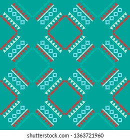 Art seamless pattern. Ethnic print. Boho. Traditional ornament. Folk motif. Vector geometric background. Can be used for social media, posters, email, print, ads designs.