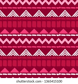 Art seamless pattern. Ethnic print. Boho. Traditional ornament. Folk motif. Vector geometric background. Can be used for social media, posters, email, print, ads designs.