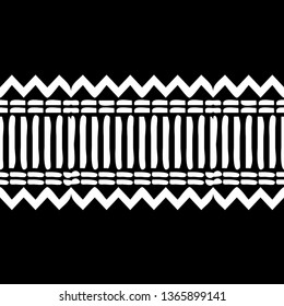 Art seamless pattern. Ethnic print. Color - black and white. Boho. Traditional ornament. Folk motif. Vector geometric background. Can be used for social media, posters, email, print, ads designs.