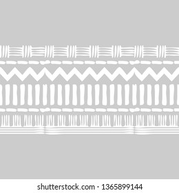 Art seamless pattern. Ethnic print. Color - black and white. Boho. Traditional ornament. Folk motif. Vector geometric background. Can be used for social media, posters, email, print, ads designs.