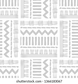 Art seamless pattern. Ethnic print. Color - black and white. Boho. Traditional ornament. Folk motif. Vector geometric background. Can be used for social media, posters, email, print, ads designs.