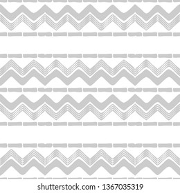 Art seamless pattern. Ethnic print. Color - black and white. Boho. Traditional ornament. Folk motif. Vector geometric background. Can be used for social media, posters, email, print, ads designs.