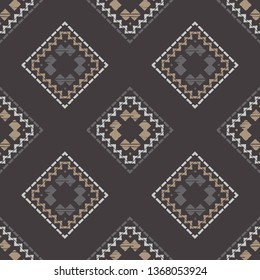 Art seamless pattern. Ethnic print. Multicolored. Boho. Traditional ornament. Folk motif. Vector geometric background. Can be used for social media, posters, email, print, ads designs.