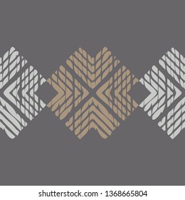 Art seamless pattern. Ethnic print. Multicolored. Boho. Traditional ornament. Folk motif. Vector geometric background. Can be used for social media, posters, email, print, ads designs.