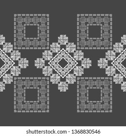 Art seamless pattern. Ethnic print. Multicolored. Boho. Traditional ornament. Folk motif. Vector geometric background. Can be used for social media, posters, email, print, ads designs.