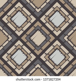 Art seamless pattern. Ethnic print. Multicolored. Boho. Traditional ornament. Folk motif. Vector geometric background. Can be used for social media, posters, email, print, ads designs.