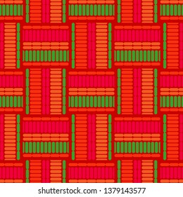 Art seamless pattern. Ethnic print. Multicolored. Boho. Traditional ornament. Folk motif. Vector geometric background. Can be used for social media, posters, email, print, ads designs.