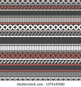 Art seamless pattern. Ethnic print. Multicolored. Boho. Traditional ornament. Folk motif. Vector geometric background. Can be used for social media, posters, email, print, ads designs.