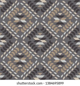 Art seamless pattern. Ethnic print. Multicolored. Boho. Traditional ornament. Folk motif. Vector geometric background. Can be used for social media, posters, email, print, ads designs.