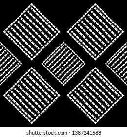 Art seamless pattern. Ethnic print. Color - black and white. Boho. Traditional ornament. Folk motif. Vector geometric background. Can be used for social media, posters, email, print, ads designs.