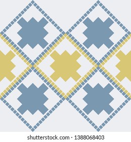 Art seamless pattern. Ethnic print. Multicolored. Boho. Traditional ornament. Folk motif. Vector geometric background. Can be used for social media, posters, email, print, ads designs.
