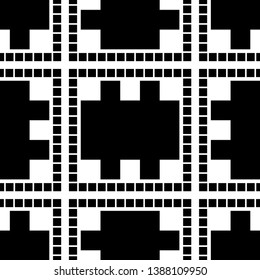 Art seamless pattern. Ethnic print. Color - black and white. Boho. Traditional ornament. Folk motif. Vector geometric background. Can be used for social media, posters, email, print, ads designs.