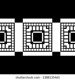 Art seamless pattern. Ethnic print. Color - black and white. Boho. Traditional ornament. Folk motif. Vector geometric background. Can be used for social media, posters, email, print, ads designs.