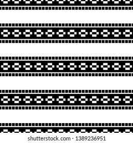 Art seamless pattern. Ethnic print. Color - black and white. Boho. Traditional ornament. Folk motif. Vector geometric background. Can be used for social media, posters, email, print, ads designs.