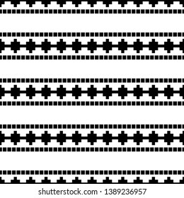 Art seamless pattern. Ethnic print. Color - black and white. Boho. Traditional ornament. Folk motif. Vector geometric background. Can be used for social media, posters, email, print, ads designs.