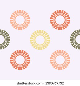 Art seamless pattern. Ethnic print. Multicolored. Boho. Traditional ornament. Folk motif. Vector geometric background. Can be used for social media, posters, email, print, ads designs.