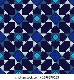 Art seamless pattern. Ethnic print. Multicolored. Boho. Traditional ornament. Folk motif. Vector geometric background. Can be used for social media, posters, email, print, ads designs.
