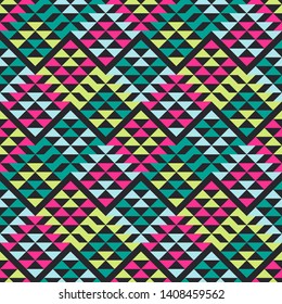 Art seamless pattern. Ethnic print. Multicolored. Boho. Traditional ornament. Folk motif. Vector geometric background. Can be used for social media, posters, email, print, ads designs.