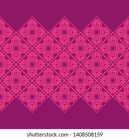 Art seamless pattern. Ethnic print. Multicolored. Boho. Traditional ornament. Folk motif. Vector geometric background. Can be used for social media, posters, email, print, ads designs.