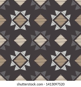 Art seamless pattern. Ethnic print. Multicolored. Boho. Traditional ornament. Folk motif. Vector geometric background. Can be used for social media, posters, email, print, ads designs.
