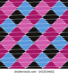 Art seamless pattern. Ethnic print. Multicolored. Boho. Traditional ornament. Folk motif. Vector geometric background. Can be used for social media, posters, email, print, ads designs.